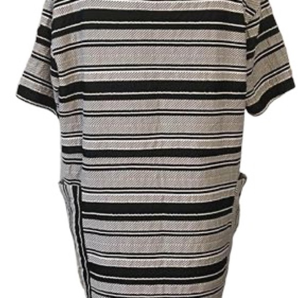Zara Trafaluc Collection Black And White Striped Dress Size L - Picture 2 of 5
